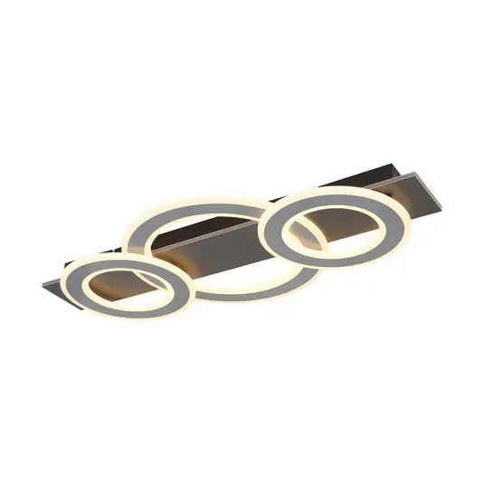 Sconto Plafoniera LED Jayden, lunghezza 73 cm, antracite/grigio, metallo