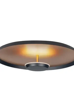 Plafoniera LED Oro, Ø 36 cm, nero/oro, metallo dimmerabile Scelto Dai Clienti