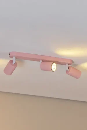 Compra Oggi Stesso Faretto da soffitto Livia, rosa, 52 cm, a 3 luci, metallo, GU10