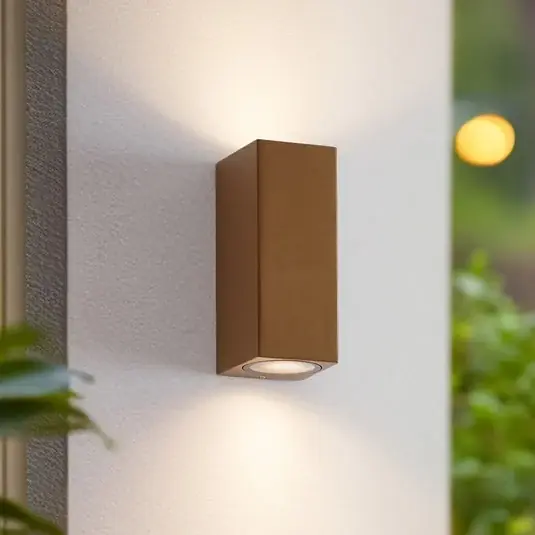Lucande applique da esterno Xava, up/down, marrone, a 2 luci, GU10 Soddisfatti O Rimborsati