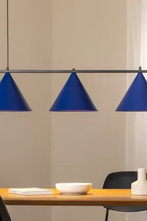 Lampada a sospensione Capital, blu, a 3 luci, Ø 32 cm, GX53 Prezzo Scontato