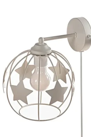 Offerta Limitata Applique Stars, color sabbia, metallo, Ø 21 cm, spina