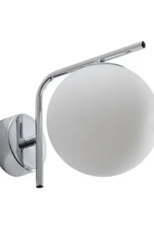 Applique Aurora, color cromo, vetro, 17 cm, sfera, E14 Prezzo Basso