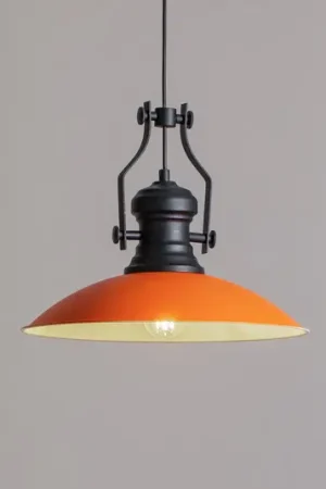 Lampada a sospensione Fimda, arancione, Ø 41 cm, metallo, E27 Sconto