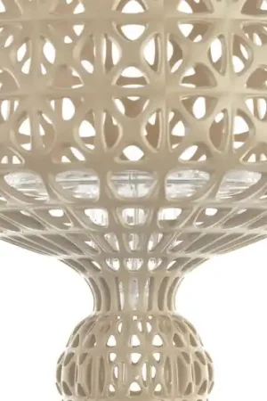 Bestseller Kartell lampada da tavolo LED Mini Kabuki, beige, altezza 70 cm