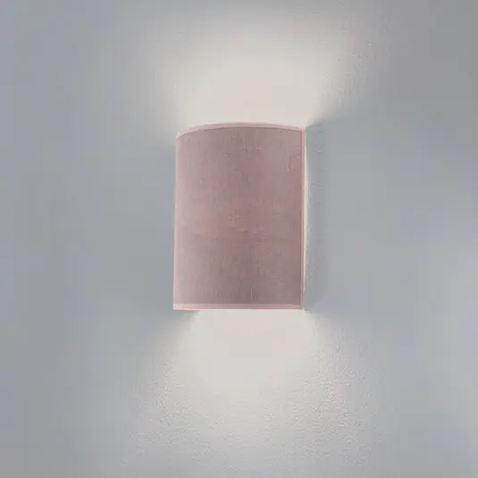 Applique Celine, Soro, rosa, tessuto, E27 Consegna Rapida