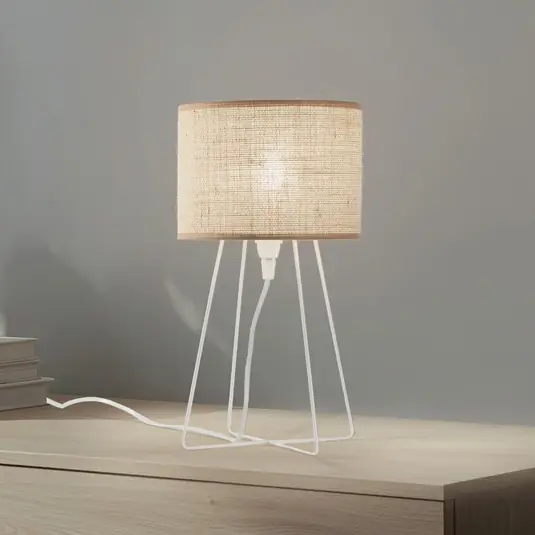 Ordina Subito Lampada da tavolo Trixi con struttura in filo metallico bianco/beige, tessuto,
