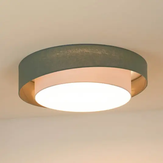 Ultima Occasione Plafoniera LED Luneta, salvia/bianco, Ø 60 cm, dimmerabile in 3 fasi