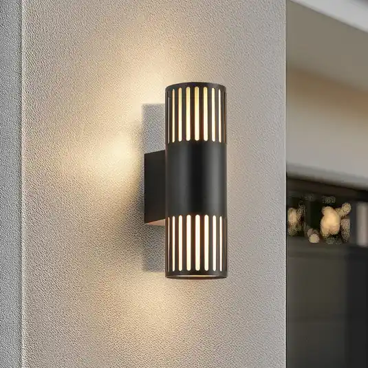 Lindby applique da esterno Lurinda, a 2 luci, nero, Ø10cm Occasione Imperdibile