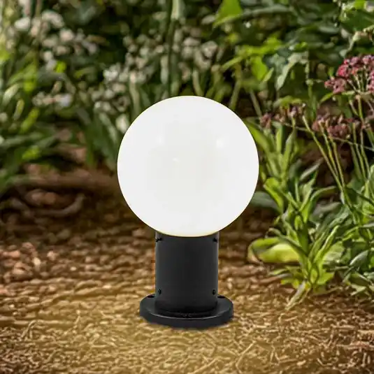 Esclusivo Lampioncino Lindby Dangan, nero/bianco, altezza 32 cm, vetro