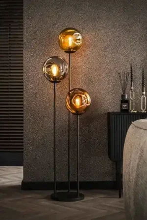 Acquista Ora Piantana Stellar, a 3 luci, vetro, metallo, multicolore