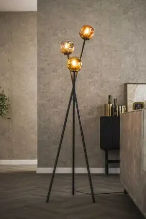 Compra Adesso Piantana Stellar, treppiede, a 3 luci, vetro, multicolore