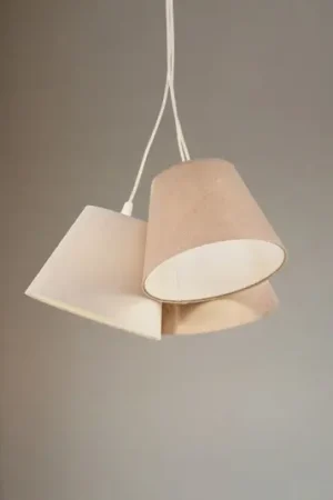 Novità Lampada a sospensione Boho, a 3 luci, crema/beige, iuta