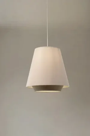 Lampada a sospensione Sensei doblo, crema/verde, Ø 50 cm, tessuto Compra Online