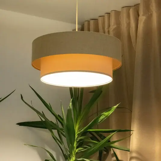 Lampada a sospensione Boho, crema/beige, Ø 50 cm, altezza 21 cm, iuta Offerta Speciale