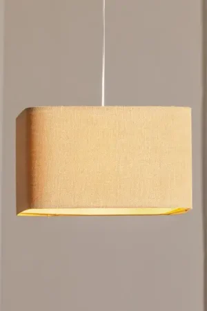 Lampada a sospensione Kwadro, beige, 40 x 40 cm, tessuto di iuta Di Tendenza