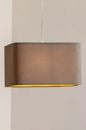 Economico Lampada a sospensione Kwadro, grigio, 40 x 40 cm, tessuto velour