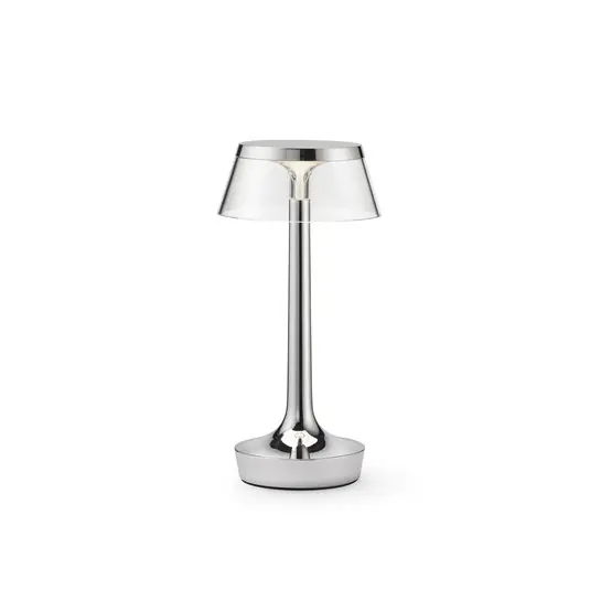 Prezzo Basso Flos Lampada da tavolo LED a batteria Bon jour unplugged, cromo