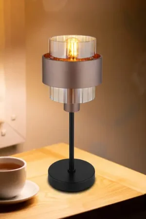 Affare Lampada da tavolo Milley, altezza 47 cm, color bronzo, metallo
