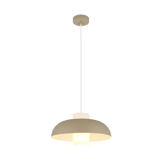 Lampada a sospensione Lowe, color sabbia opaco, Ø 38 cm, metallo Compra Oggi Stesso