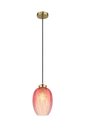 Lampada a sospensione Jessica, Ø 18 cm, rosso, vetro Non Perdere