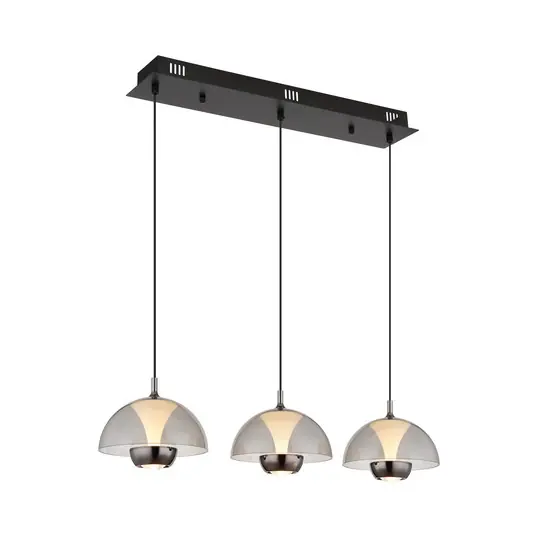 Super Prezzo Lampada LED a sospensione Arus, grigio fumo, lunghezza 68 cm, plastica