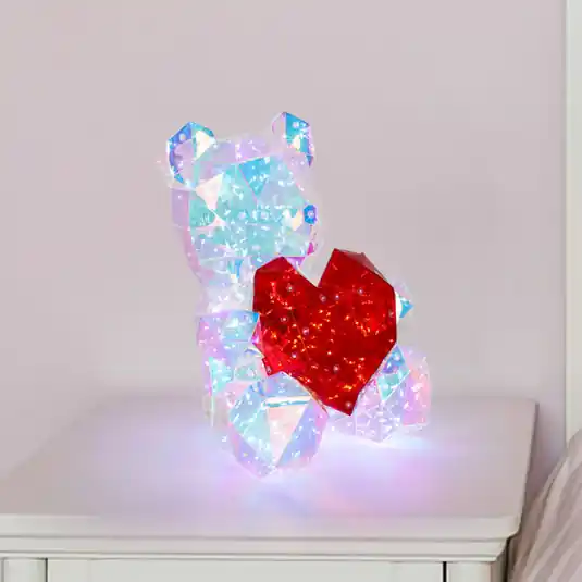 Offerta Del Giorno Lampada da tavolo LED per camere di bambini Brondar orso, rosso, altezza 32 cm