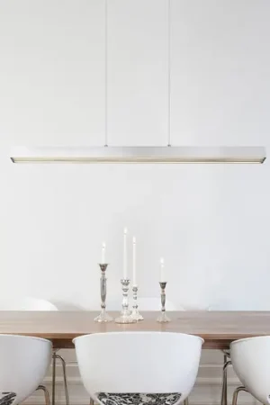 Ultime Pezzi Lampada LED a sospensione Ethan, color alluminio, metallo, 150 cm, estensibile