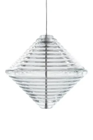 Occasione Imperdibile Tom Dixon lampada LED a sospensione Press Cone, trasparente, Ø 34 cm, 927