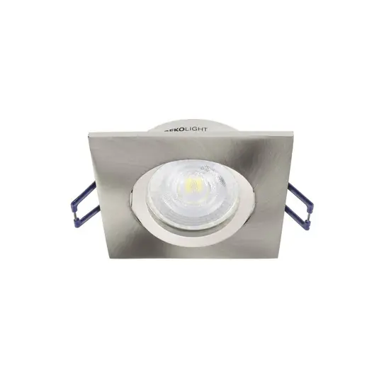 Solo Oggi Lampada da incasso a soffitto Samsola, argento spazzolato, 9 x 9 cm metallo