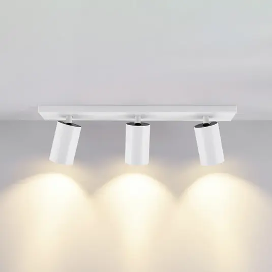 Faretto da soffitto CAN TILT, bianco, 48 x 9 cm, a 3 luci, metallo GU10 Ultima Occasione