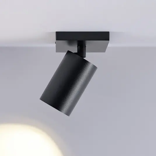 Faretto da soffitto CAN TILT, nero, 11 x 9 cm, a 1 luce, metallo GU10 Popolare