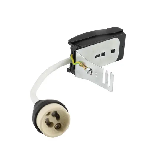 Must-Have Portalampada GU10 con distanziale, bianco, cavo 10 cm max. 35 W