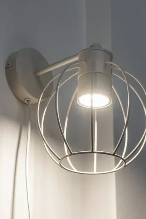 Applique STARLIGHT, bianco crema a 1 luce Ø 18 cm spina in metallo Consegna Rapida