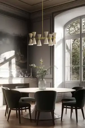 Sconto Lampada a sospensione Stilnovo Megafono, Ø 100 cm, color avorio