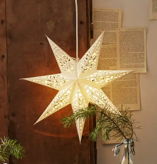 Stella in carta Lace, Ø 45 cm, bianca, senza illuminazione Quantità Limitata
