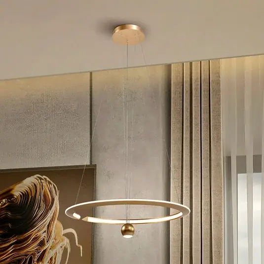 Prezzo Conveniente Lampada LED a sospensione Orane color oro, regolabile in altezza, Ø 60 cm