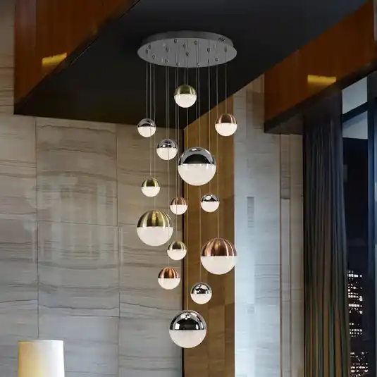 Prezzo Basso Lampada LED a sospensione Sphere, 14 lampadine, dimmerabile, Ø 60 cm,