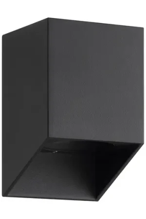 Applique da esterno Nico Square, nero, alluminio, down, IP54 Vendita Finale