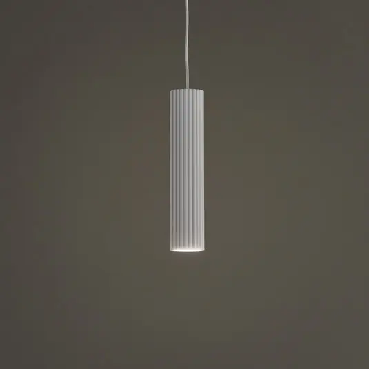 Lampada a sospensione Carbon, bianco, Ø 6 cm, alluminio Nuovo Arrivo