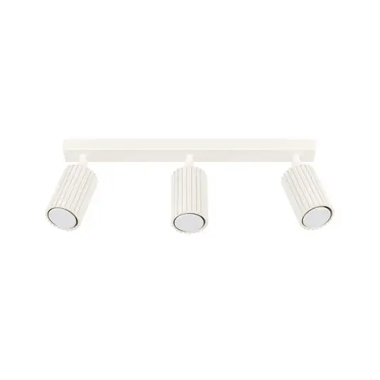Faretto da soffitto in carbonio, beige, lunghezza 45 cm, alluminio, a 3 luci. Più Venduto