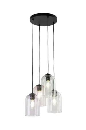 Consegna Rapida Lampada a sospensione Molly, Ø 38 cm, multicolore, metallo, vetro, a 4 luci.