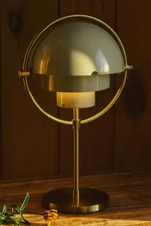 Lampada da tavolo a batteria Gubi Multi-Lite, ottone/grigio, 30 cm Prezzo Di Fabbrica