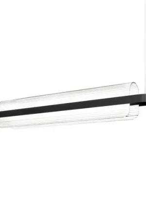 Ultime Pezzi Lampada LED a sospensione kdln Nami, nera, lunghezza 150 cm, vetro