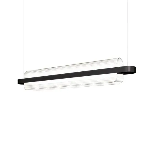 Ultime Pezzi Lampada LED a sospensione kdln Nami, nera, lunghezza 150 cm, vetro