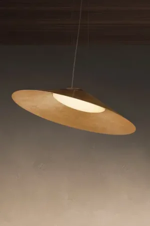 Lampada LED a sospensione Kate di kdln, finitura dorata, 2.700 K, Ø 90 cm Occasione Imperdibile