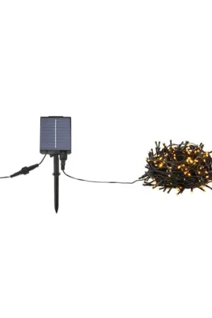 Ghirlanda luminosa Suno, nera, solare, USB, 300 luci, IP44 Nuovo Arrivo