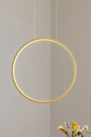 Offerta Speciale Lampada LED a sospensione Saturno verticale, oro, Ø 50 cm, metallo
