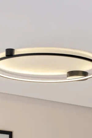 Offerta Plafoniera LED Saturno, nera, Ø 80 cm, metallo, 4.000 K