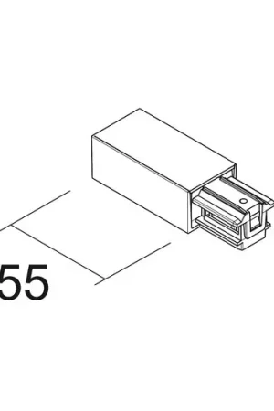 Ivela alimentazione destra SQUARE 48 V, bianco, plastica Prezzo Basso